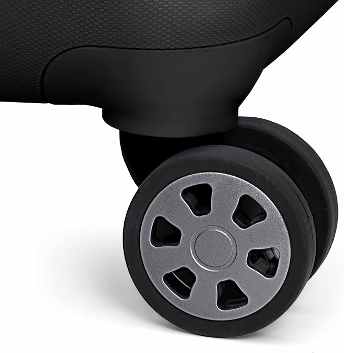 Traveler's Choice Pagosa Hardshell Expandable Luggage with Spinner Wheels, Black, 22-Inch Carry-on