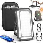 Camping Lantern LED Rechargeable - up to 120+ Hours, 10000mAh Portable Camping Lights with Redlight &12 Light Modes, LCD Display, Dimmable, Waterproof, Camping Lanterns for Power Outages, Hurricane