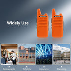 Retevis RT22 Rechargeable Walkie Talkies, Long Range Two Way Radio for Adults, Portable Handheld Radio, Voice Activated, Emergency Alarm, Upgraded Type-C Charing, Outdoor Hiking Travel(4 Pack, Orange)