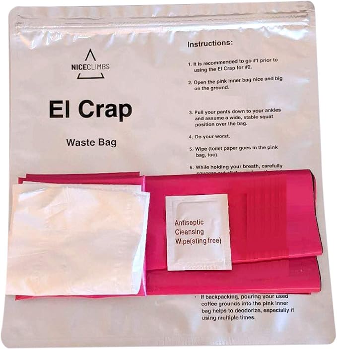 NiceClimbs El Crap Waste Bag Toilet Kit, Pack of 10