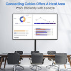 Yecaye 125in Cord Hider, Large Cord Covers for Wires on Wall, Cable Management Kit for Mount TVs, Wire Hider Cable Concealer for Home Office, W1.18in H0.6in, Black