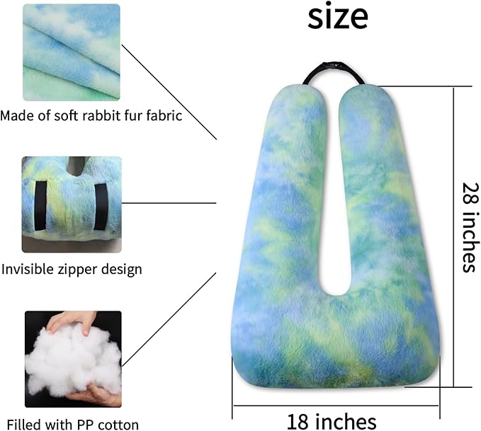 FHSGGP Travel Pillow Car Pillow Kid Car Sleeping The Sleeping Aid for Adults and Kids on Road Trips Kids Travel Pillow Colorful Green
