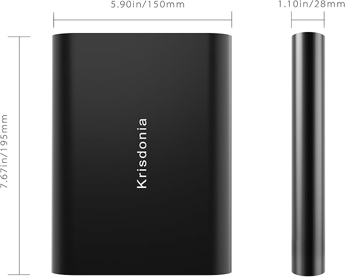 50000mAh Laptop Power Bank 5/9/12/16/19/20V Portable Laptop Battery Charger with QC3.0 USB-A Port & 12V Type-C Port for Laptop, Tablet, Smartphone and More Devices