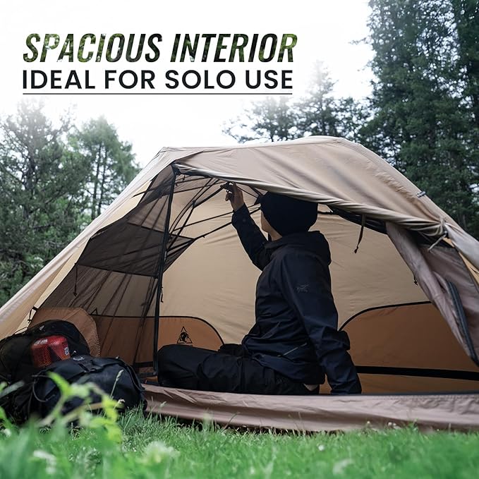OneTigris COSMITTO 2 Person Backpacking Tent Shelter- Free Standing Lightweight Waterproof 3 Season Camping Tent for Outdoor Hiking Mountaineering