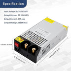 24V DC Power Supply 1000W AC to DC Converter SMPS 41A Switching Power Supply Transformer for 3D Printer, RV, Led Strip, Motor Pump, CCTV, Electronic Instruments, Lab Computer (1000, Watts)
