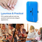 Manicure Set, Travel Mini Nail Clippers Kit Pedicure Care Tools, 10pcs Stainless Steel Grooming kit (Blue)