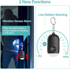 Hion Personal Safety Alarm for Women, 3 Pack Rechargeable 130dB Self Defense Keychain with LED Flashlight, Emergency Safe Sound Security Alarm for Children Elderly, White+Pink+Black