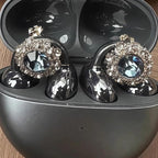 Rhinestone for Clip on Earbuds Open Ear Accessories, Elegant Zirconia Decorative Earphone Accessories, Removable Exquisite DIY Decoration