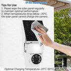 7W Solar Panels for Smart Security Camera, Solar Panel with Micro USB & USB-C Port for DC 5V Outdoor Rechargeable Battery Camera, IP65 Waterproof, 360° Adjustable Security Mount, Black