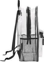 Trail maker Clear Backpack Heavy Duty with Padded Straps, Side Pockets for Kids, Boys, Girls, School, Stadium Approved Events