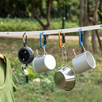 13.4Ft Portable Travel Clothesline is Also an Outdoor Camping Clothesline, Cruising Clothesline for Drying Clothes on Cruise Ships with 15 Clothespins, 1 Storage Bag (Black)