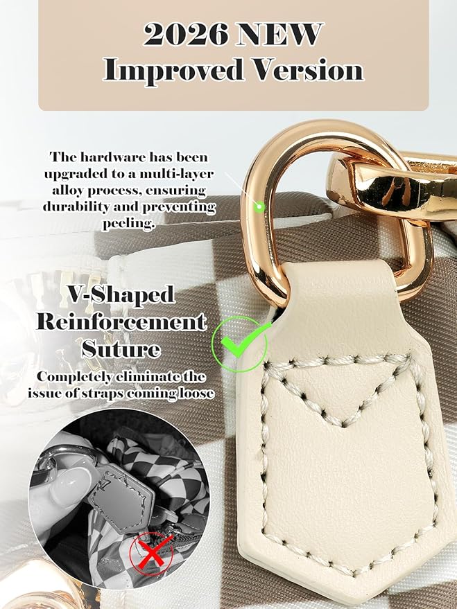 Black and White Checkered Crossbody Bag Bum Bag for Women,Spacious Checkered Purse Fanny Packs Belt Bag