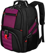 YOREPEK Large Backpack for Men, Extra Large Laptop Backpacks for Men Women, Water Resistant Travel Backpack Airline Approved Business Work Bag Fits 17 Inch Computer, Black