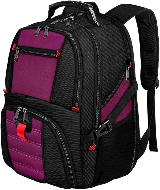 YOREPEK Large Backpack for Men, Extra Large Laptop Backpacks for Men Women, Water Resistant Travel Backpack Airline Approved Business Work Bag Fits 18.4 Inch Computer, Black