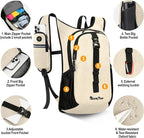 Seektop 20L Small Hiking Backpack for Women Men, Lightweight Hiking Packable Daypack with Phone Pocket for Travel Camping (Beige, 20L)