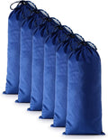 6 Pcs Single Shoe Bags for Travel, 17.3"x8.6" Washable Travel Shoe Bags for Packing in Suitcase, Velvet Dust Bag with Drawstring, Shoe Pouch for Women and Men, Travel and Home Storage(Palace Blue)