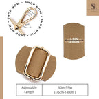 S&loyoe Thickened Solid Color Purse Straps Replacement Crossbody Bag Strap Adjustable Wide Guitar Straps for Handbags 1.5inch