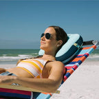 Ballast Beach Pillow – Comfy, Durable & Compact, Stays Put on Windy Beaches with Patented Sand Pouch, Inflatable Pillow for Beaches, Pools, Camping, Festivals and Travel (Seafoam Green)