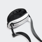 Pander Two Way Zipper Fanny Pack Nylon Everywhere Belt Bag for Women, Water Repellent Waist Packs, Crossbody Bags with Adjustable Strap (White).