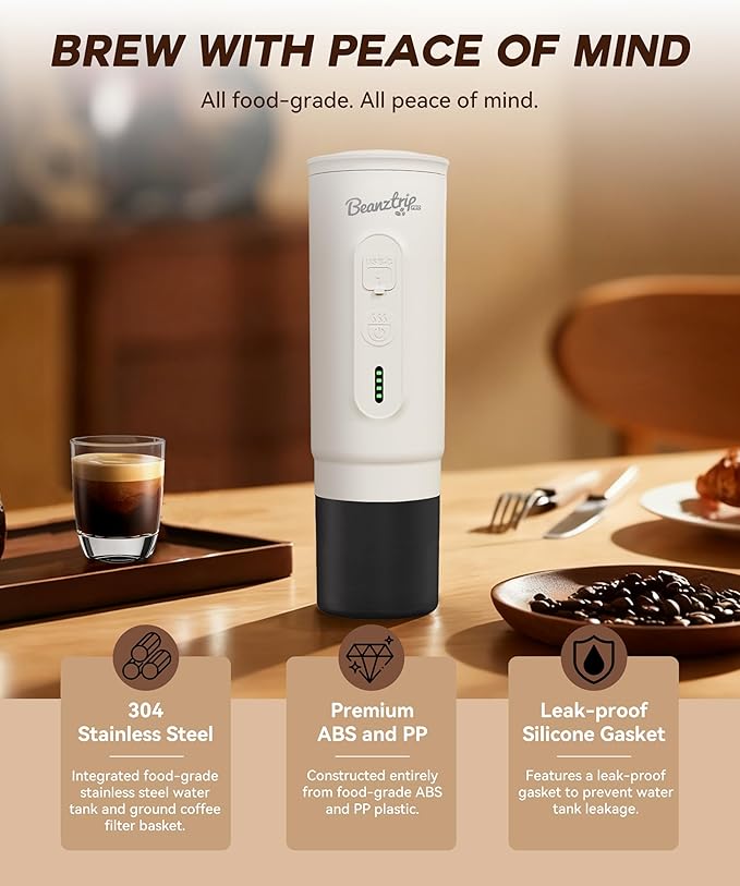 H02 PRO Portable Electric Espresso Maker, Father's Day Coffee Machine Compatible with NS Capsule Original Pods & Ground Coffee, Mini Travel Espresso maker for Camping, Hiking, RV