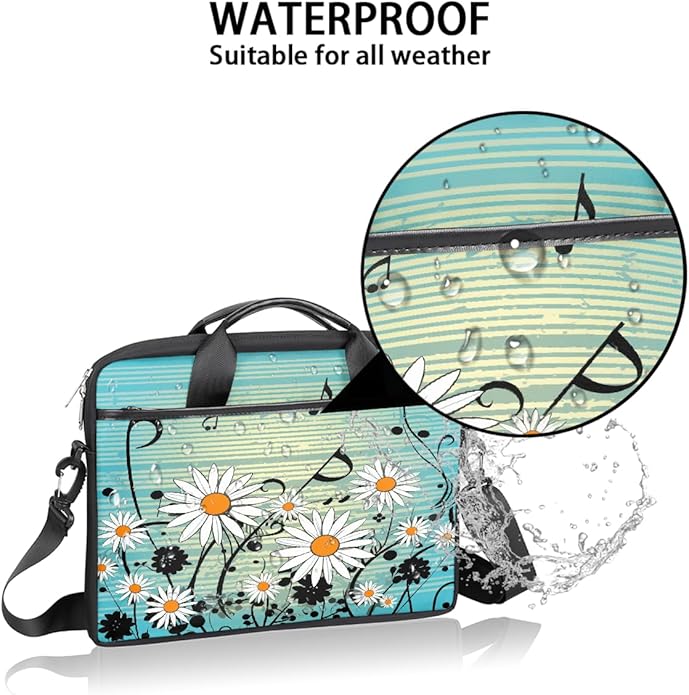 Laptop Shoulder Bag for Women Men, Waterproof Computer Case Messenger Bag Briefcase for Business Office Travel