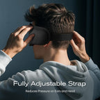 3D Sleep Mask with Bluetooth Headphones, Sleeping Headphones for Side Sleepers, Wireless Music Eye Mask with Ultra-Thin Stereo Speakers for Men, Women, Tech Gifts, Black