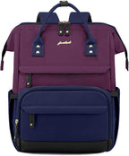 Laptop Backpack for Womem Work Bags: 15.6 Inch Travel BackPacks With USB Charging Port Anti Theft Fashion College BookBag Durable Back Pack Purse Bussiness Daypack for Nurse Teacher Purple Blue