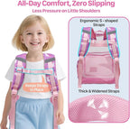 Bagseri Clear Backpack for Girls - 15 Inch Heavy Duty Kids Clear Bookbag for Kindergarten to Grade 2, Transparent School Bag with Reflective Strip, Fits Folders, Purple Unicorn