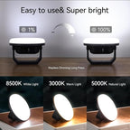 VAVOFO 2Pcs 7200mAh 3000LM LED Camping Lantern Rechargeable, 3 Lighting Modes, Portable Tent Light with Magnet, IP65 Waterproof Hanging Light for Emergencies, Power Outages ,Hurricane（2Pcs）