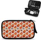 Basketball Travel Cord Organizer Cases Electronics Organizers Travel Case Large Tech Pouch Storage Bag Travel Bag Cable Organizer fits Phone Earphone Charger SD Card