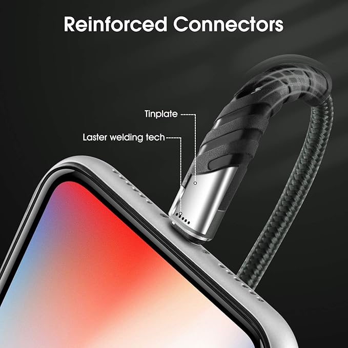 CyvenSmart (2 Pack) Long iPhone Charger 10ft for [MFi Certified], 10 Foot Lightning Cable Fast Charging Cord 10 Feet for iPhone 12/12 Pro/11/11 Pro/11 Pro Max/XS/XS Max/XR/X/8/8 Plus/7/7 Plus/6 Olive