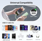 iWALK Mini Portable Charger 10,000mAh, 22.5W USB-C Fast Charging Power Bank with Built-in Cable, Travel Essential Ultra-Small Battery Pack Compatible for iPhone 17/16/16 Pro/15, Samsung, Google, Green