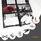 Syeeiex 3" Gusseted Clear Dance Costume Garment Bag, 40'' Dance Garment Bags for Dancers with 4 Zippered Pocket & Can Hold 1-3 Dance Costumes - Suitable for Dance Competitions, Ballet(Black, 2 Pack)