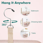 Wedama Toiletry Bag for Women, Large Cosmetic Travel Bag, Hanging Toiletry Bag for Bathroom, Thickened PVC Waterproof Travel Makeup Bag, Toiletries Bag for Travel Business Trips and Camping