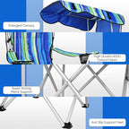VTOY Portable Camping Chair with Canopy - Folding Chair with Canopy, Durable 600D Oxford Canopy Chair for Camping, Beach, Picnics, Fishing & Sports
