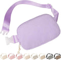 Vankor Cute Purple Fanny Packs for Women Cross Body Corduroy, Purple Belt Bag for Women Crossbody Stylish Waist Pack Purse for Travel, Hiking, Workout, Running