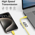 iPhone 17 16 15 Charger Fast Charging 10FT - 20W USB C Charger Block with 10FT Type C to C Cable Compatible with iPhone 17/17 Pro/17 Pro Max/Air/16/16e/15, iPad Pro, iPad Air (Yellow)