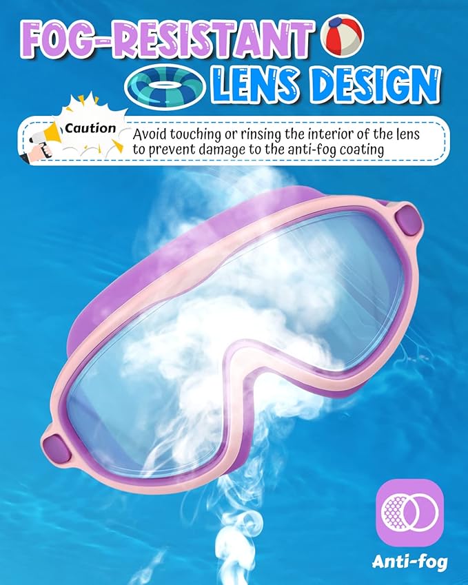 Swim Goggles 2 Pack, Wide View Anti Fog&UV Swimming Goggles for Audlt, No Leak Pool Beach Essentials for Men Women