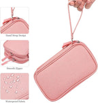 Electronic Organizer Travel Cable Accessories Bag, Electronic Organizer Case, Electronic Accessories Organizer Bag for Power Bank, Charging Cords, Chargers, Mouse, USB Cable, Earphones (Light Pink)
