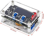 DROK DC Buck Converter Adjustable Voltage Regulator 12V 6V-32V to 1.5-32V 5A, LCD Screen Step Down Converter with USB Port and Protective Case