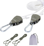 Vigorport Retractable Travel Clothesline, Portable Clothes Line Heavy Duty Rope Pully System with Carabiner for Outdoor Camping, Cruise Ships, Indoor Backyard, Balcony (White, 19Ft)