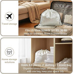 Q&J Fabric Co. 6 Pack Satin Dust Bag 15.7x19.7 inch Beige 100% Polyester Silk Bag Purse Dust Bag Shoe Bags for Closet Purse Protector Bag Dust Covers for Purses
