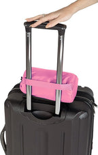 BlueHills Premium Soft Ultra Compact Travel Blanket Value Pack Set of 2 - Airplane Traveling Essentials Flight Blanket Throw in a Portable case Plane Travel Gift - Pink and Navy Blue