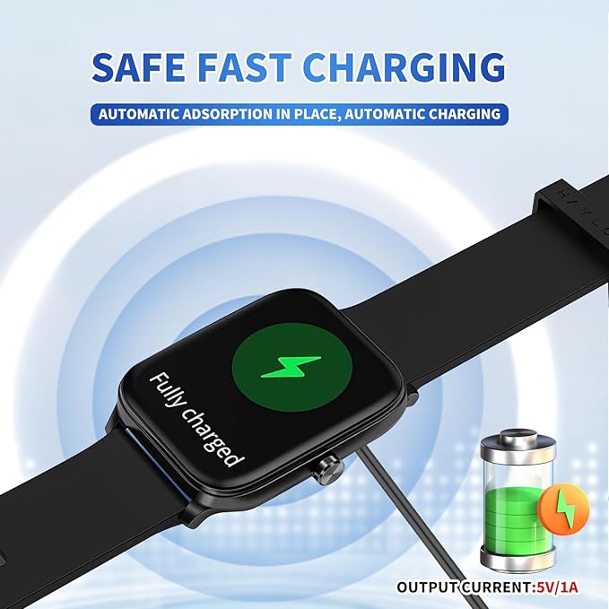 [2 Pack] Smart Watch Charger Cable, Magnetic SmartWatch Accessories Charger Cable 4 Pin Cord, Charger Contact pin spacing 7.62 mm for Smart Watch, Fitness Tracker(2)