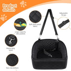 NEEZUKAR Dog Car Seat for Small Medium Dogs,Detachable Washable Dog Booster Seat Under 30lbs, Pet Car Seat Travel Bed with Storage Pockets and Dog Safety Belt (Black)