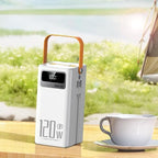 50000mah Solar Powers Bank Portable Charger - 120w Fast Charging Powers Bank with Built-in Cables, Solar Panel Charger, Cell Phone Chargers External Battery Pack, for Camping(D)