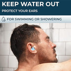 Peace&Quiet | PQ Wax Ear Plugs for Sleeping, Swimming - Soft Noise Cancelling Silicone Gel Wax Earplugs for Sleep and Swimmers, Sound Blocking Level of 32 Db, Color: Blue