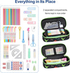 Bagseri 3pcs Clear Backpack for Boys - 15 Inch School Bag Set with Lunch Box and Pencil Case, Heavy Duty Transparent Bookbag for Kindergarten to Grade 2, Black Dinosaur