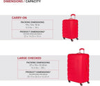 SwissGear 7366 Signature Hardside Expandable Luggage with Spinner Wheels, TSA Lock, Cup-Holder, Red, 2-Piece Set (19/27)