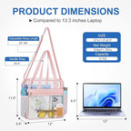 USPECLARE Clear Bag for Stadium Events,Transparent Bag for Work Sports Games Concerts Travel Gym